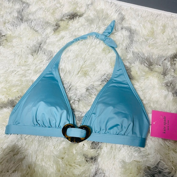 Kate Spade Tortoise Heart Buckle Detail Bikini Top Removable Soft Cup - Picture 3 of 8